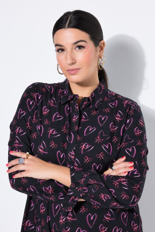 Chemisier droit à manches longues et nœuds