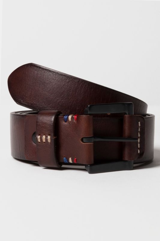 Ceinture en cuir, véritable cuir pleine fleur, boucle métallique