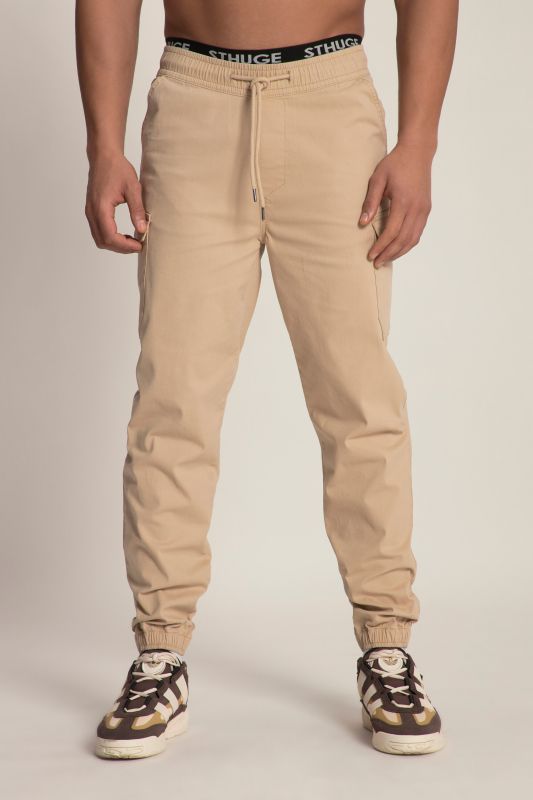 Pantalon cargo STHUGE, coupe Modern fit 6 poches, taille élastique - jusqu'au 8 XL