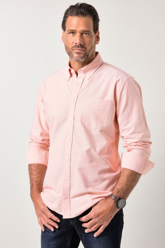 Chemise Oxford JP 1880, manches longues, col à pointes boutonnées, coupe Modern Fit, jusqu'au 8&nbsp;XL