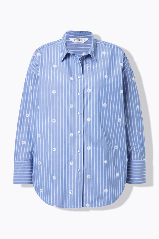 Chemisier oversize, rayures et paillettes