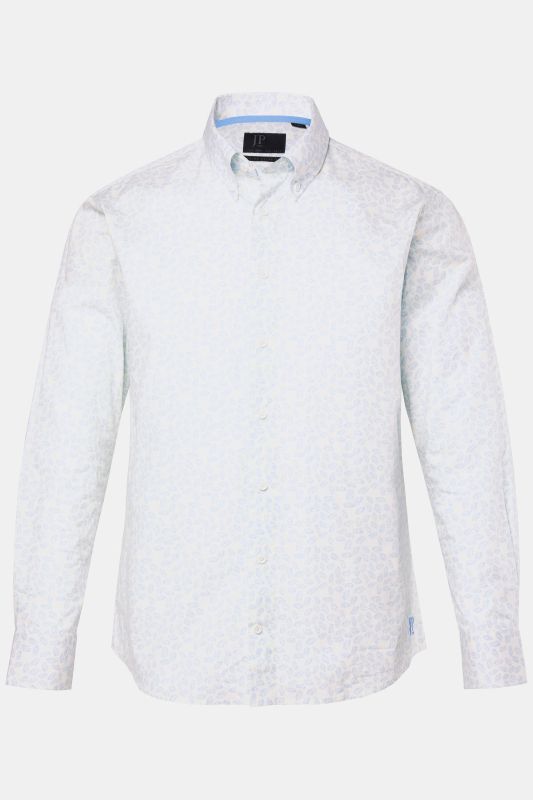 Chemise JP 1880 à motif floral, manches longues et col à pointes boutonnées, coupe Modern Fit - jusqu'au 8 XL