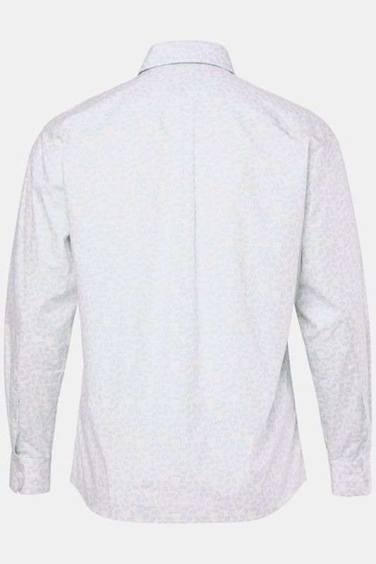 Chemise JP 1880 à motif floral, manches longues et col à pointes boutonnées, coupe Modern Fit - jusqu'au 8 XL