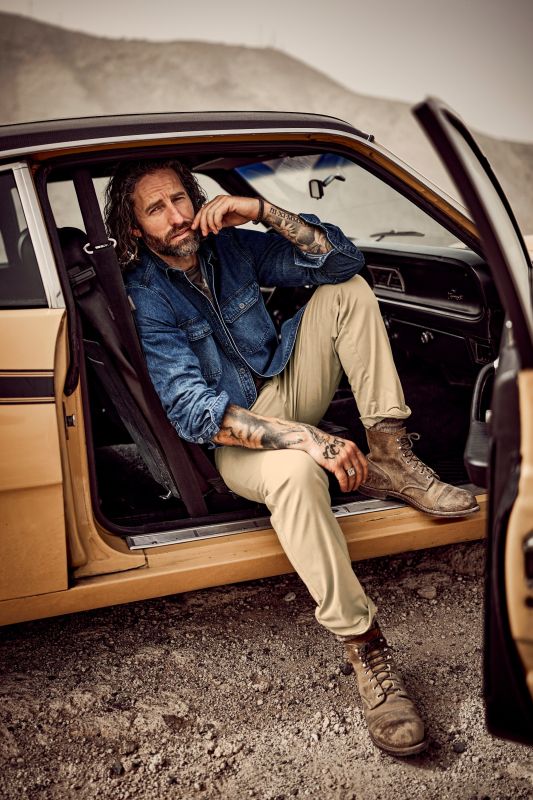 Chemise en jean JP 1880, manches longues et col Kent, coupe Modern Fit - jusqu'au 8 XL