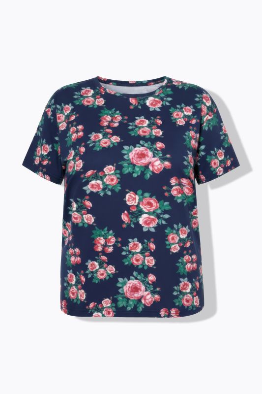 T-shirt oversize, imprimé roses
