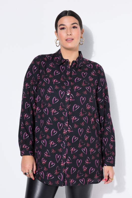 Chemisier droit à manches longues et nœuds