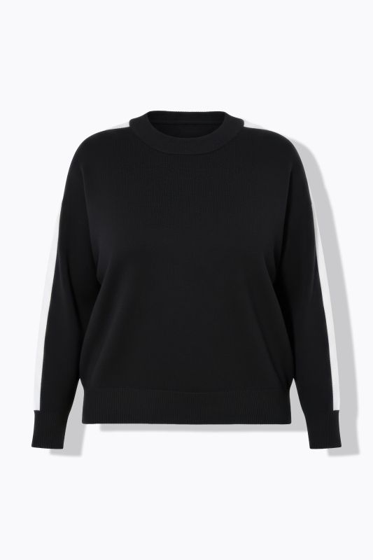 Pull oversize à manches ballon avec des rayures