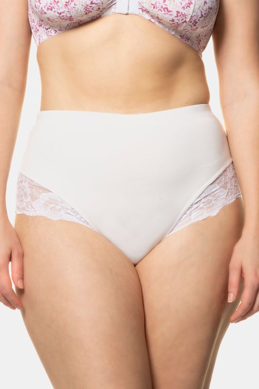Culotte gainante avec dentelle transparente, matière stretch confortable