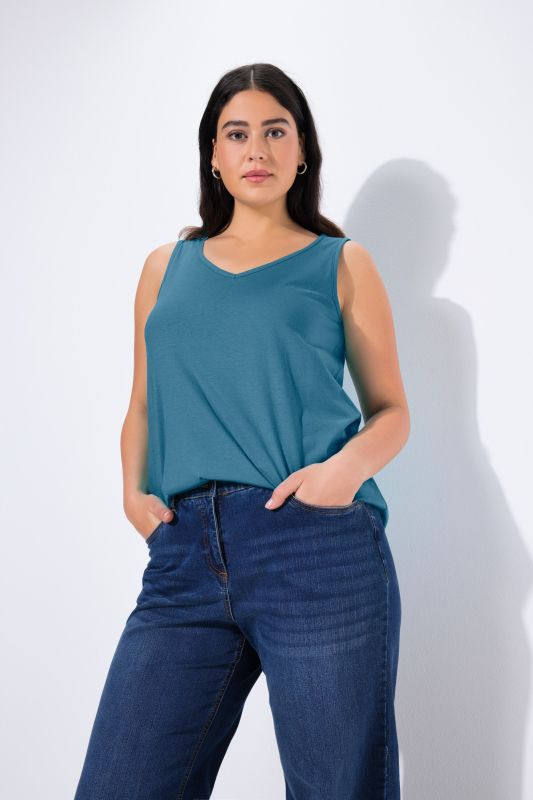 Débardeur coupe Classic Fit, bretelles larges et décolleté en V