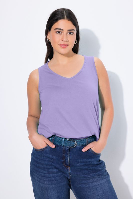 Débardeur coupe Classic Fit, bretelles larges et décolleté en V