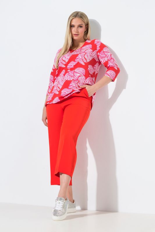 Pantalon 7/8 à pinces. Taille élastique