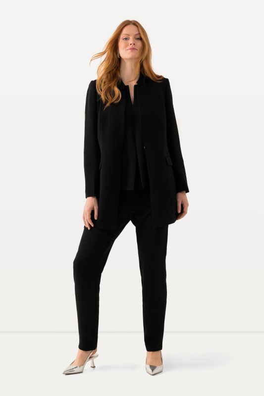 Pantalon en acétate, jambe étroite et taille confortable