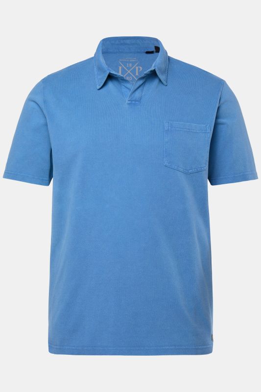 Polo manches courtes en maille piquée, aspect jean - jusqu'au 8XL