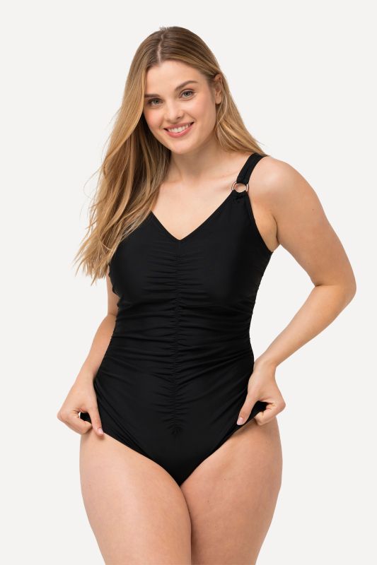 Maillot de bain, bonnets souples. Anneaux fantaisie. Matière recyclée