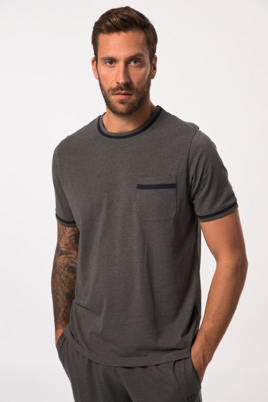 Pyjama en jersey chiné, deux pièces (short & T-shirt) - jusqu'au 8 XL