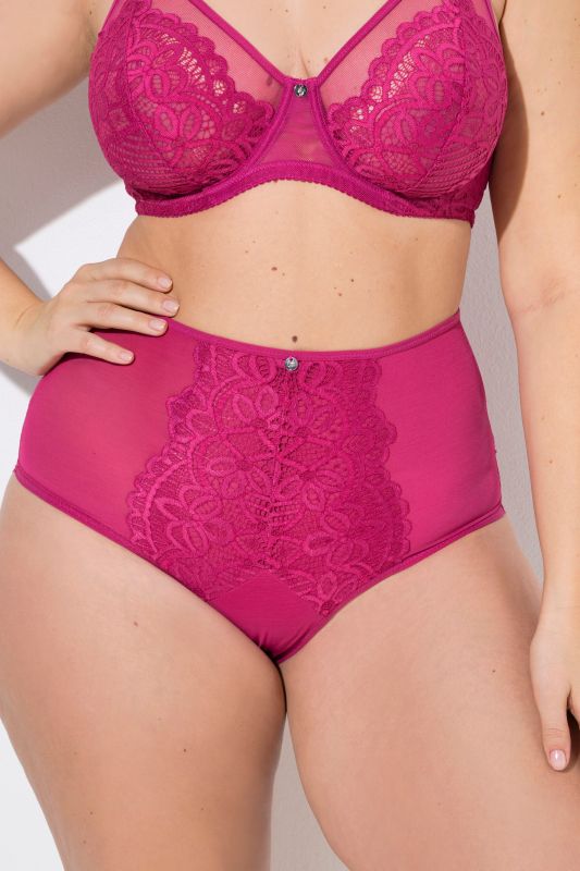 Culotte maxi avec dentelle florale, microfibre