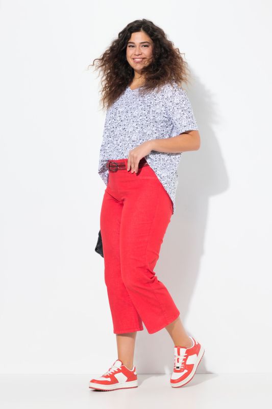 Jupe-culotte Mary en jean. Jambe large et taille élastique