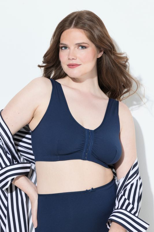 Brassière en coton, fermeture à l'avant