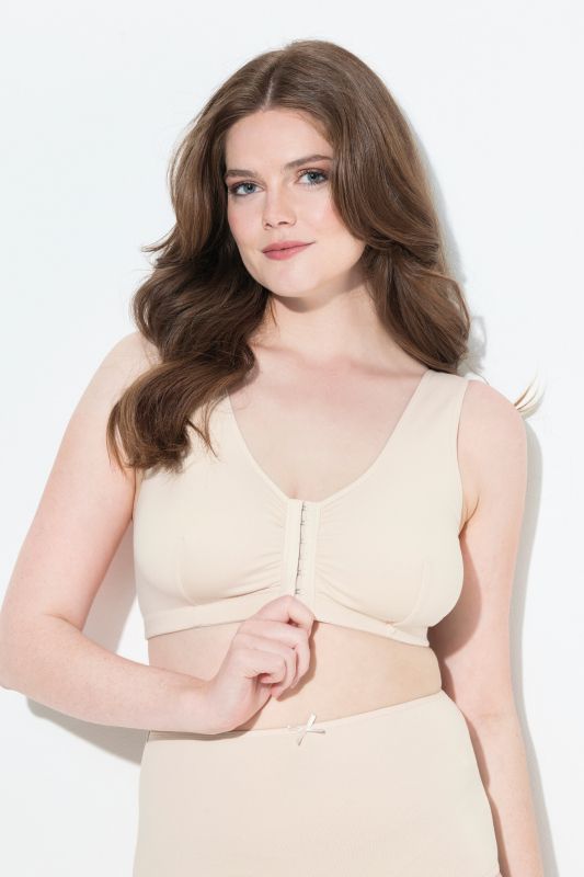 Brassière en coton, fermeture à l'avant