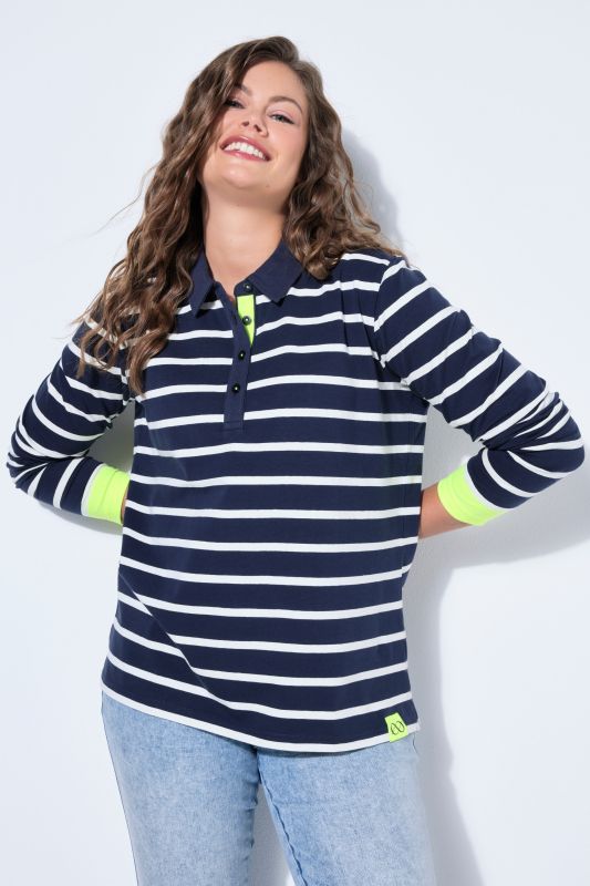 T-shirt à rayures avec col polo