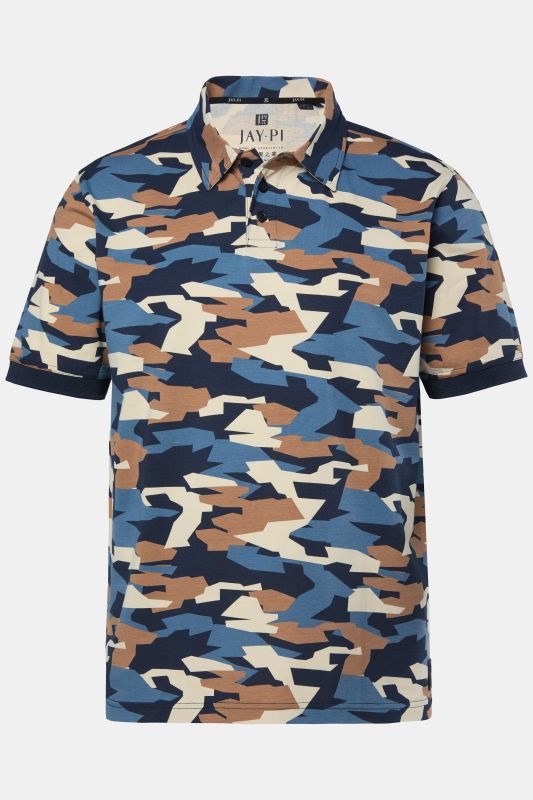 Polo JAY-PI motif camouflage, manches courtes et technologie FLEXNAMIC®, collection Outdoor - jusqu'au 7 XL