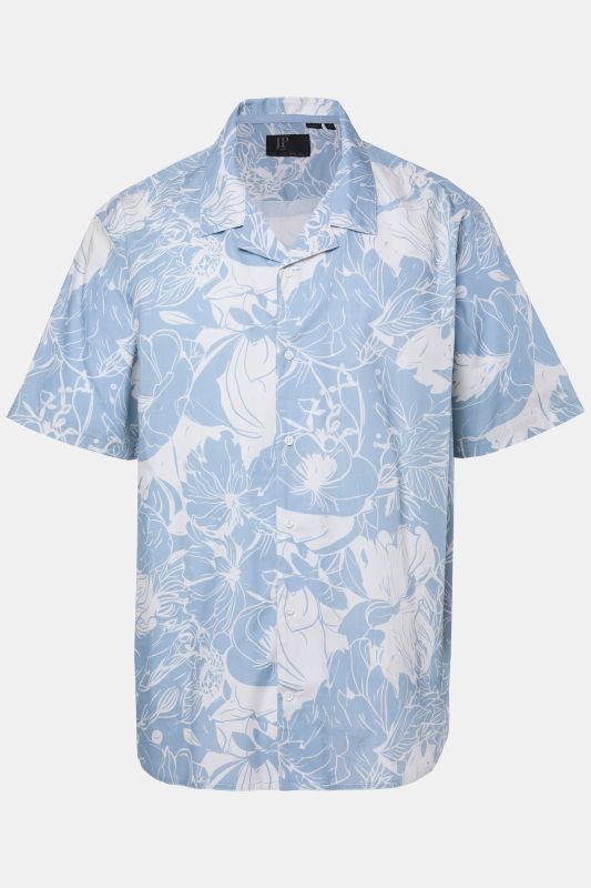 Chemise JP 1880 imprimé à fleurs, manches courtes et col cubain, coupe Cuba Fit - jusqu'au 8 XL