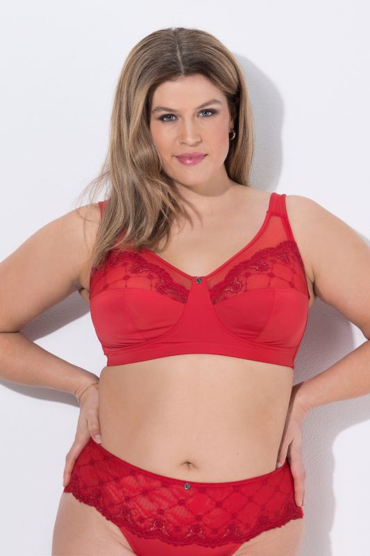 Soutien-gorge de maintien, sans armatures, dentelle - bonnet C-F