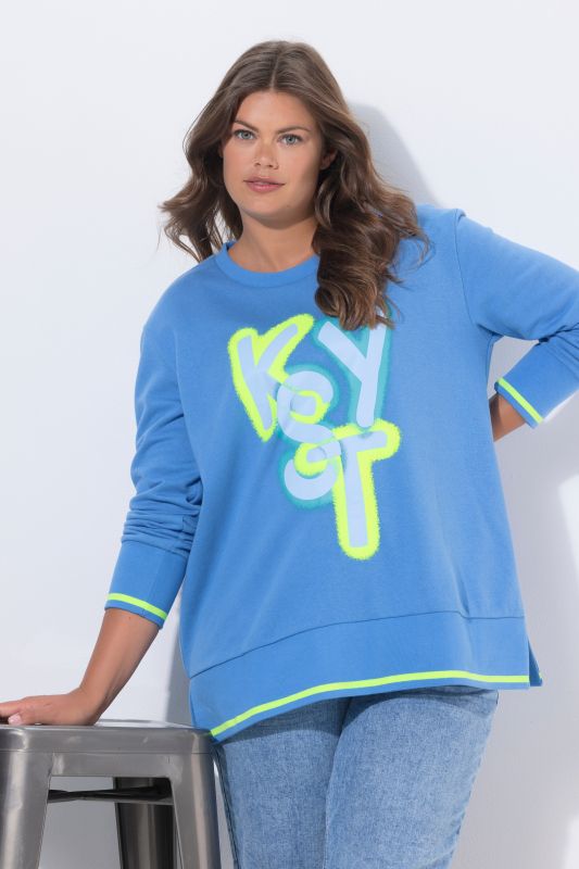 Sweat-shirt col rond et manches longues, label OEKO-TEX