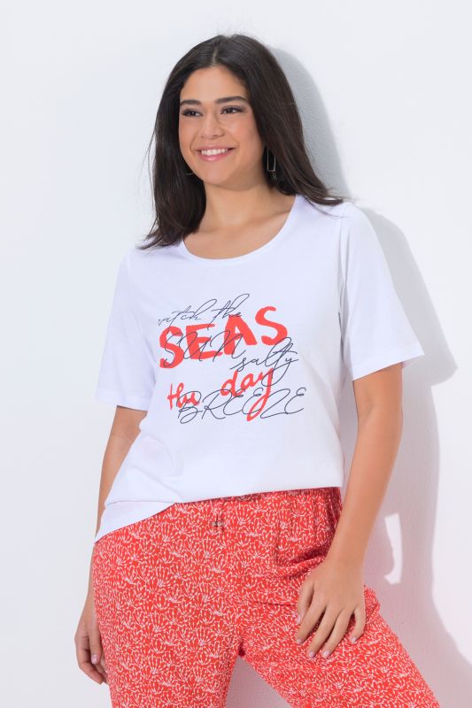 T-shirt avec message, décolleté rond et manches courtes, coupe Classic Fit