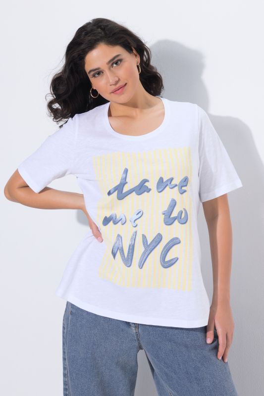 T-shirt imprimé NYC, coupe Classic Fit, col rond et manches courtes