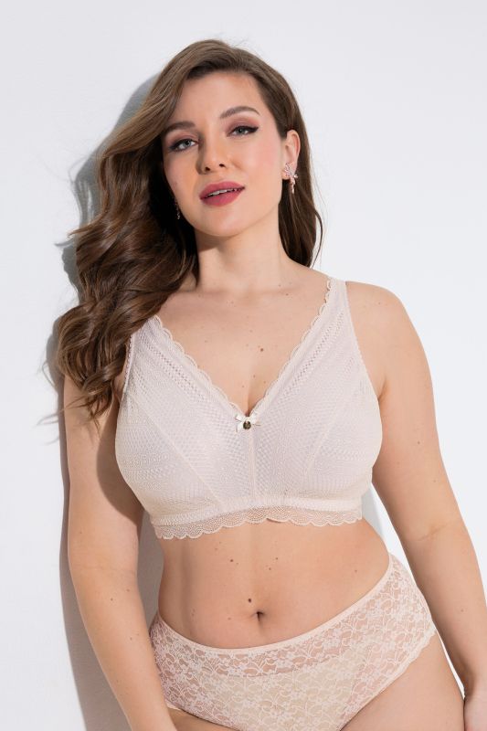 Bralette TruYou sans armatures, dentelle et doublure en tulle- bonnet B-F