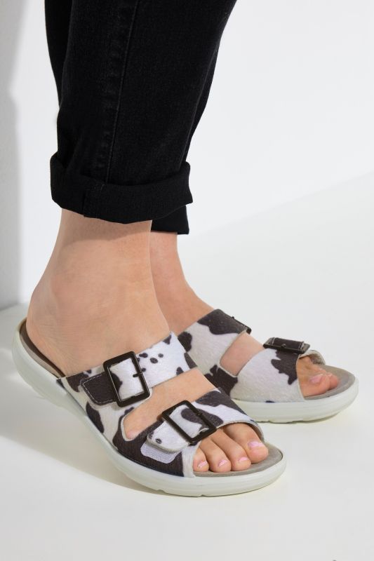 Mules en cuir Jomos, semelle Air-Comfort - largeur&nbsp;H