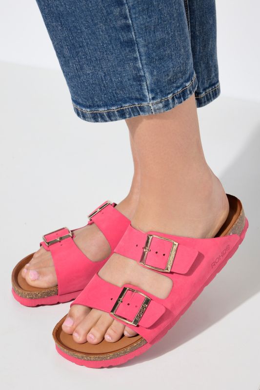 Mules en cuir suédé Rohde - largeur&nbsp;G