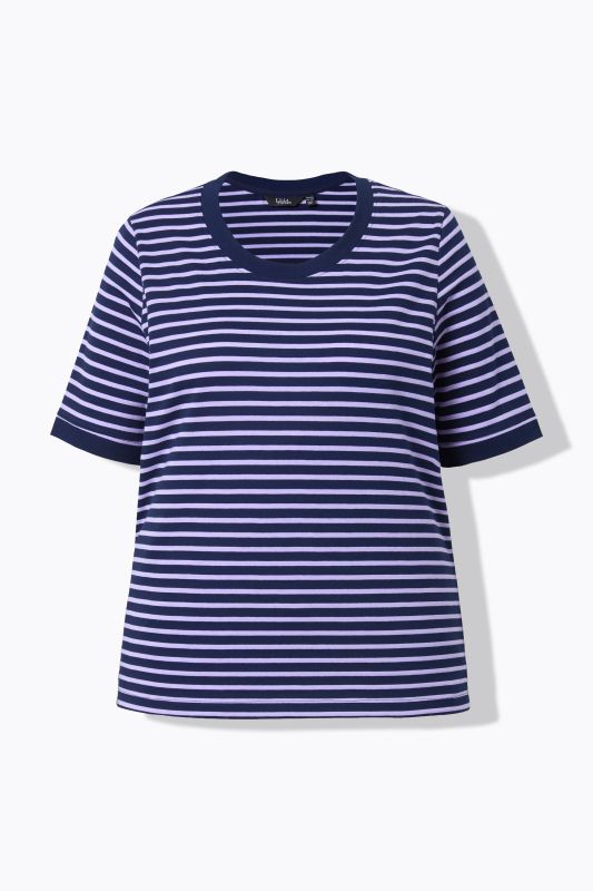 T-shirt rayé, coupe Classic Fit, décolleté rond et manches courtes