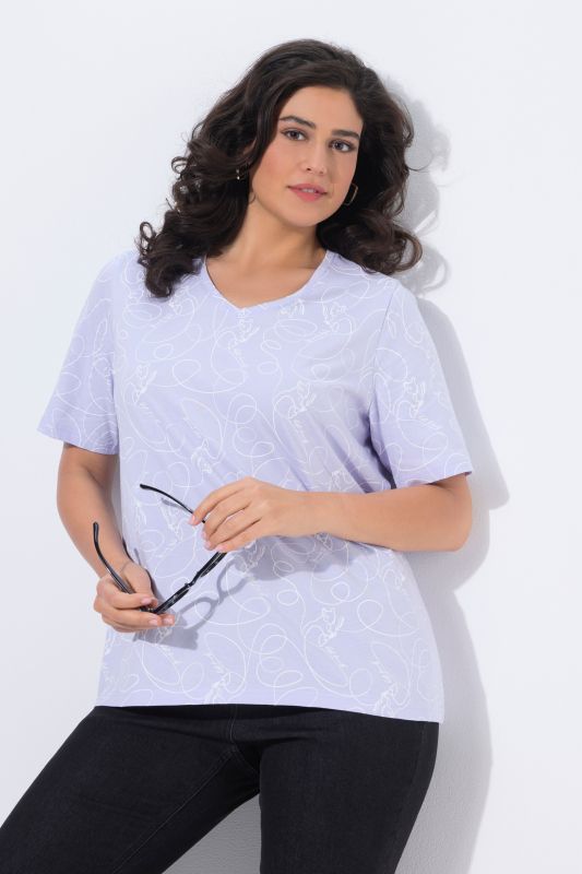 T-shirt animaux fantaisie, coupe Classic Fit, col en V et manches courtes