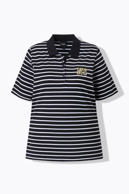 Polo rayé, coupe Classic Fit, manches courtes et col polo