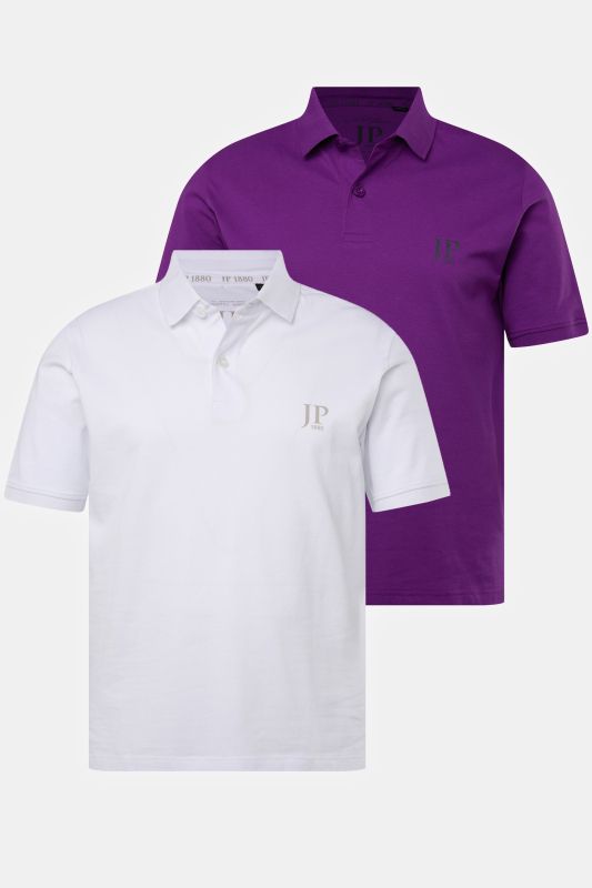 Lot de 2 polos, collection Basic - coton piqué, peigné