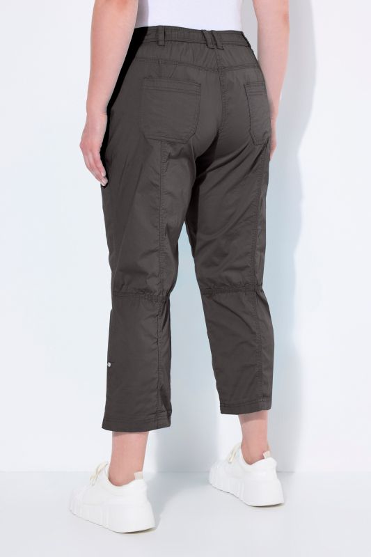Pantalon cargo 7/8. Taille confortable, Attaches