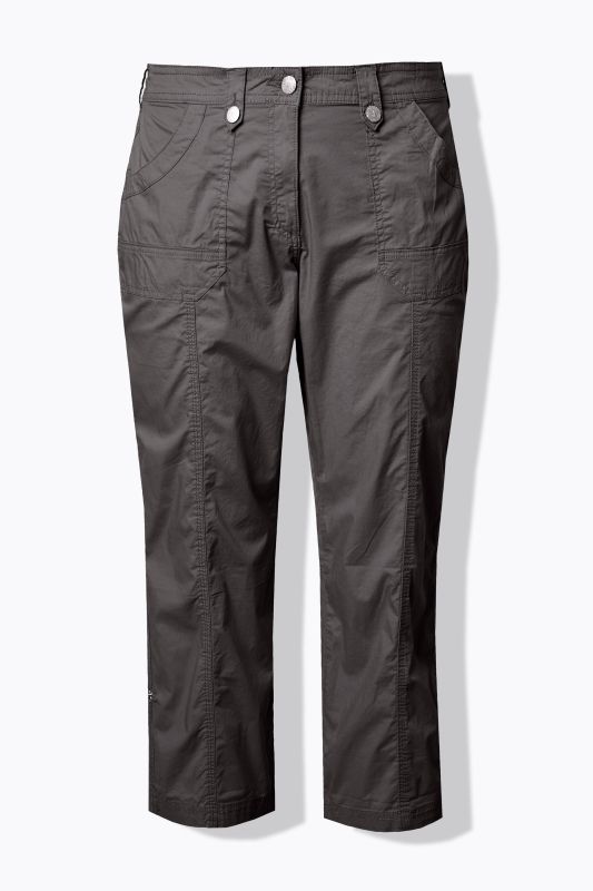 Pantalon cargo 7/8. Taille confortable, Attaches
