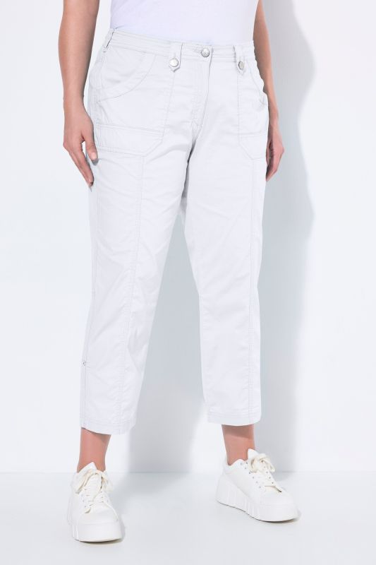 Pantalon cargo 7/8. Taille confortable, Attaches
