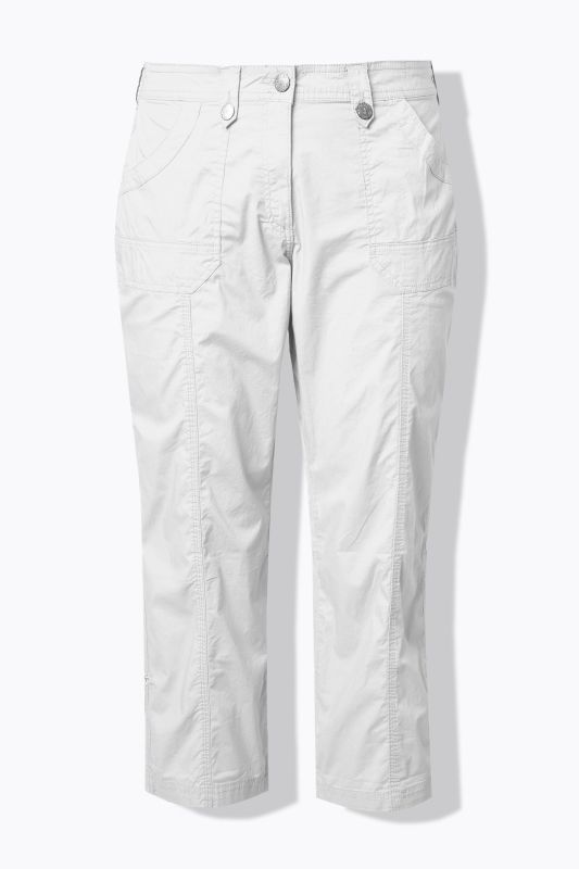 Pantalon cargo 7/8. Taille confortable, Attaches