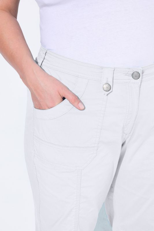 Pantalon cargo 7/8. Taille confortable, Attaches