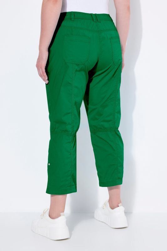 Pantalon cargo 7/8. Taille confortable, Attaches