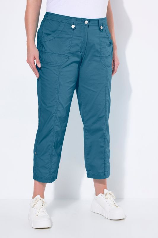 Pantalon cargo 7/8. Taille confortable, Attaches