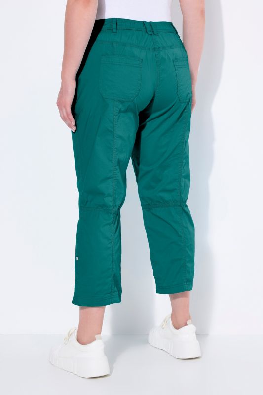 Pantalon cargo 7/8. Taille confortable, Attaches