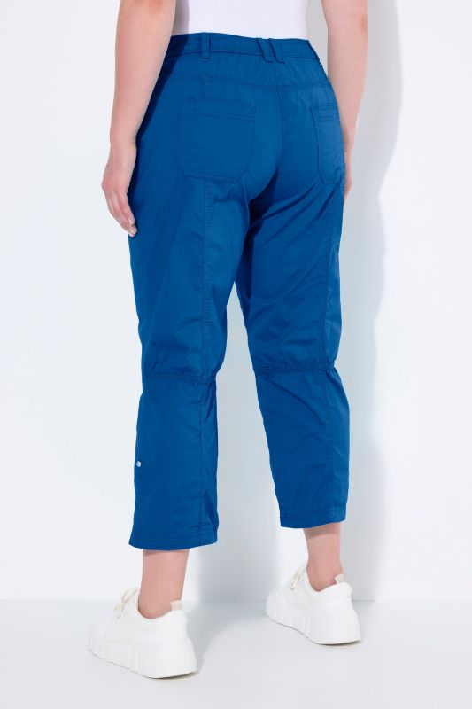 Pantalon cargo 7/8. Taille confortable, Attaches