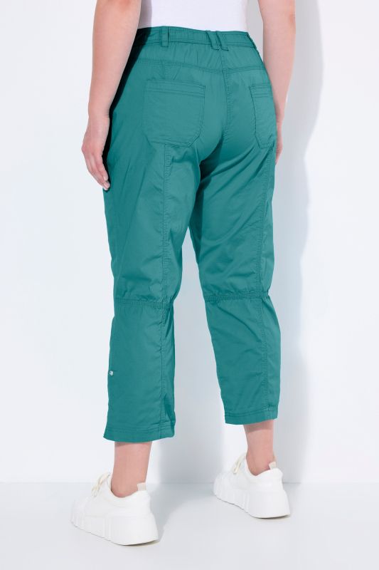 Pantalon cargo 7/8. Taille confortable, Attaches