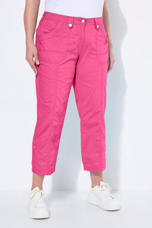 Pantalon cargo 7/8. Taille confortable, Attaches