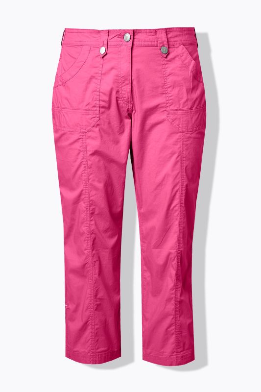 Pantalon cargo 7/8. Taille confortable, Attaches