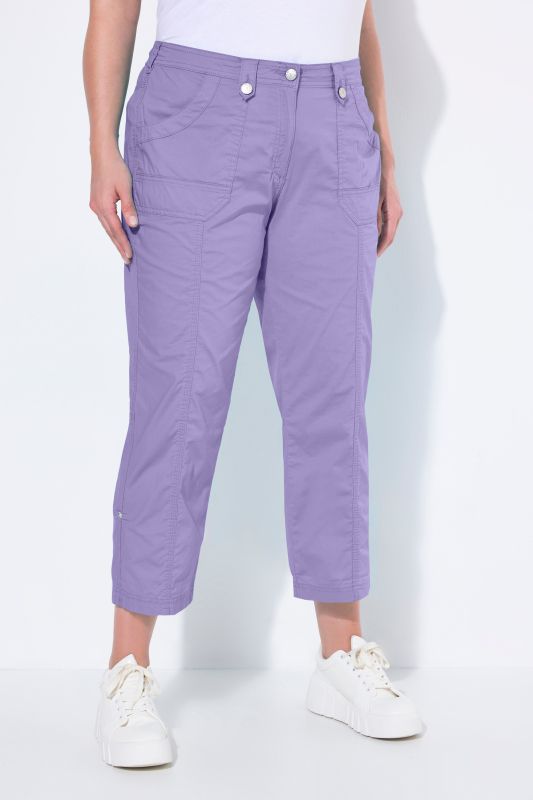 Pantalon cargo 7/8. Taille confortable, Attaches